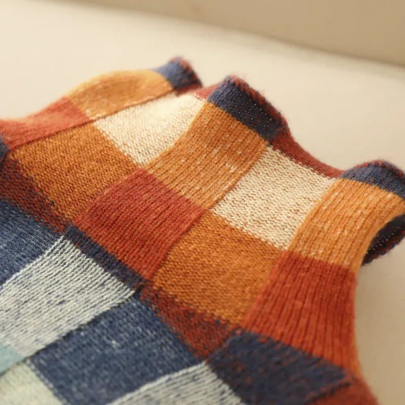 Ivyshape | Colourful Turtle-Neck Sweater
