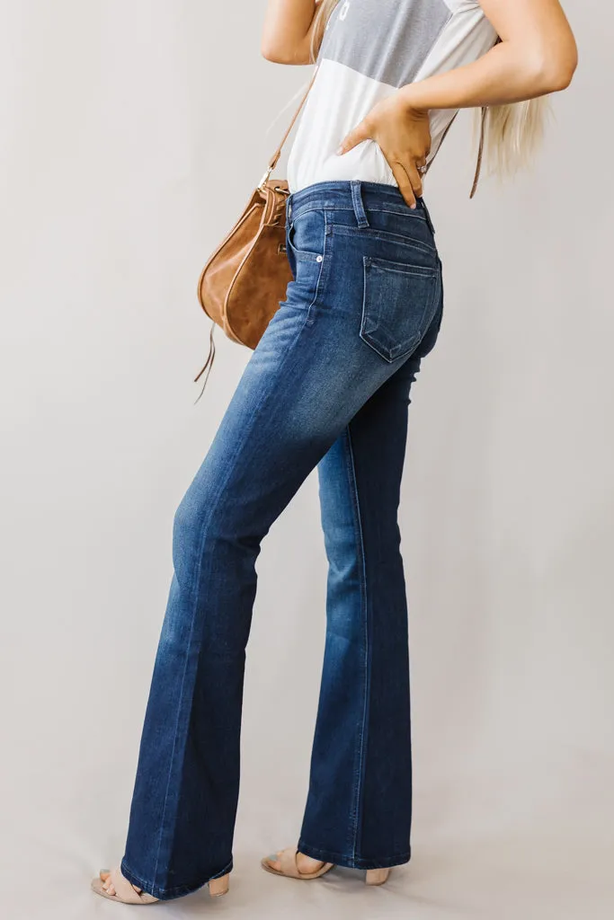 LA-Made High Rise Kancan Denim Flare // Petite Length