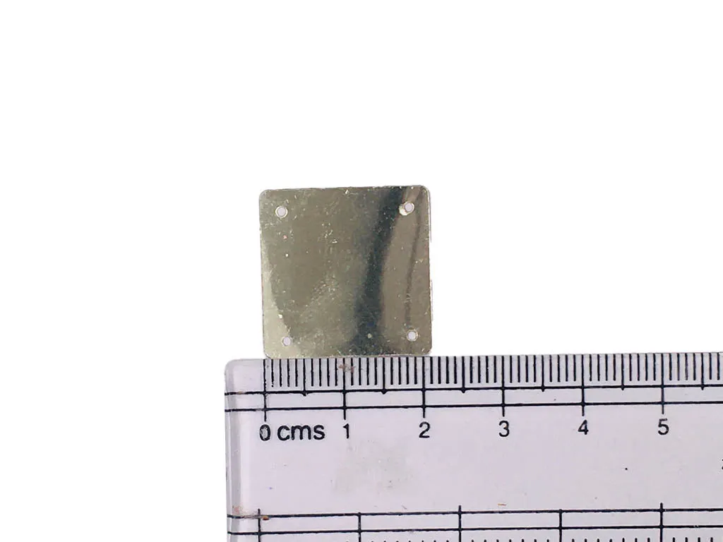 Light Golden Square 4 Hole Plastic Sequins(Wholesale)