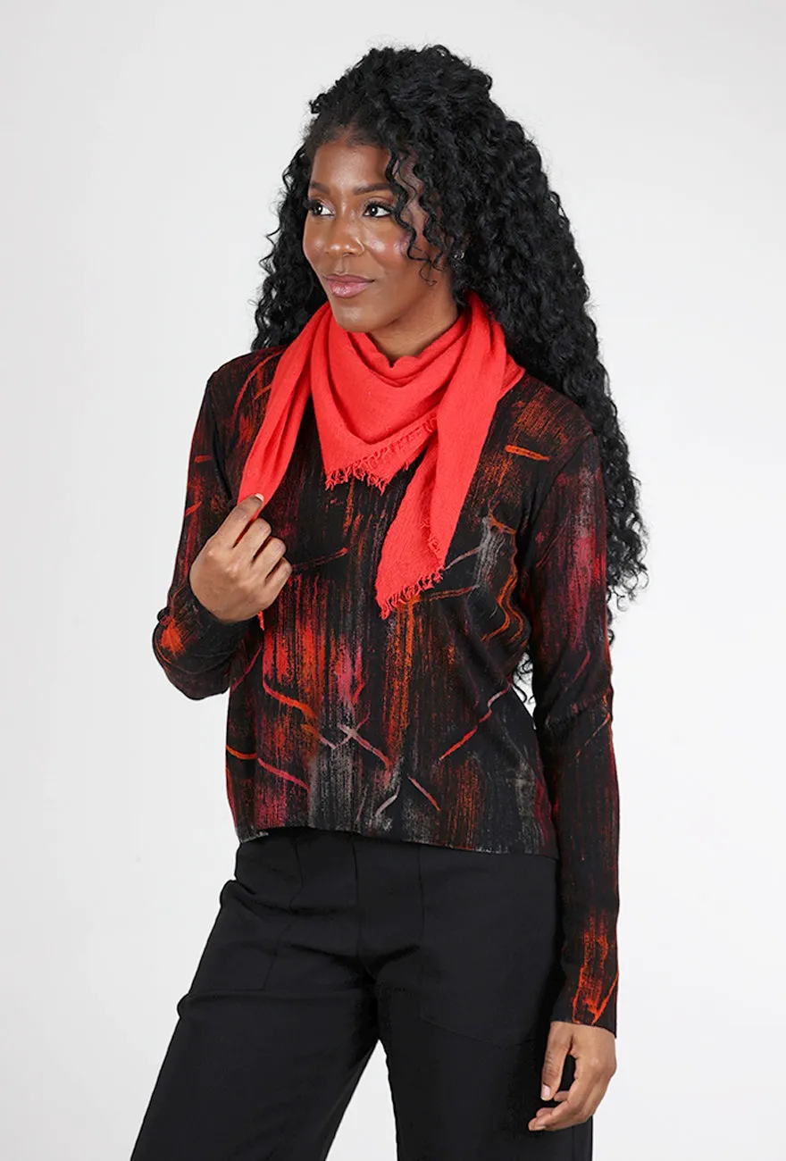 Love Mini Cashmere Scarf, Tomato