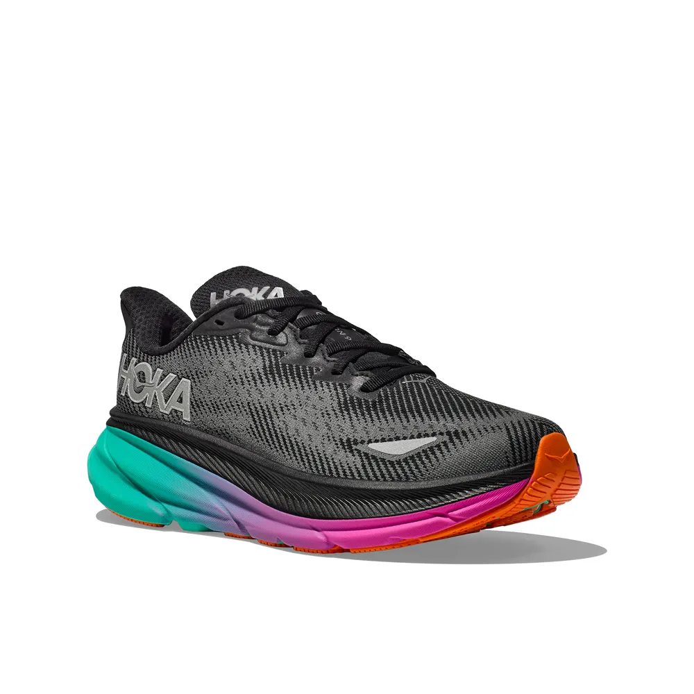 Mens Clifton 9 GTX - Black/Electric Aqua
