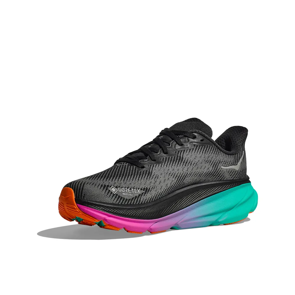 Mens Clifton 9 GTX - Black/Electric Aqua