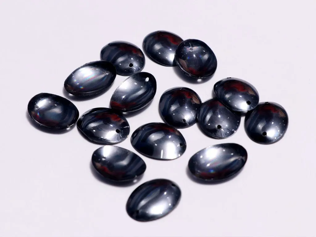 Mirror Gray Two Hole Oval Plastic Sequins(Wholesale)