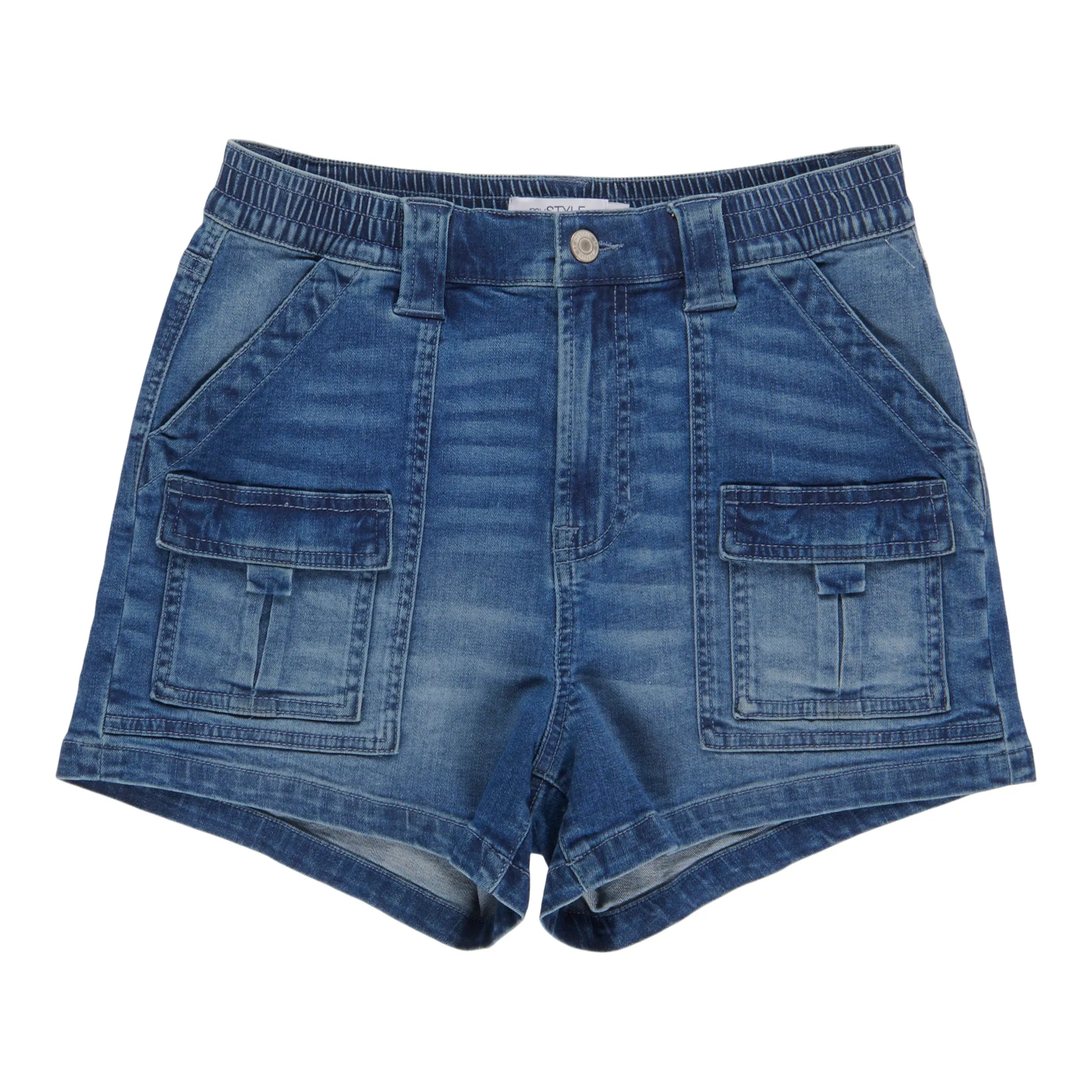 mySTYLE Women's Cargo Denim Shorts