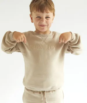 Page Boy Sweatshirt and Sweatpants Set - Junior - Stone