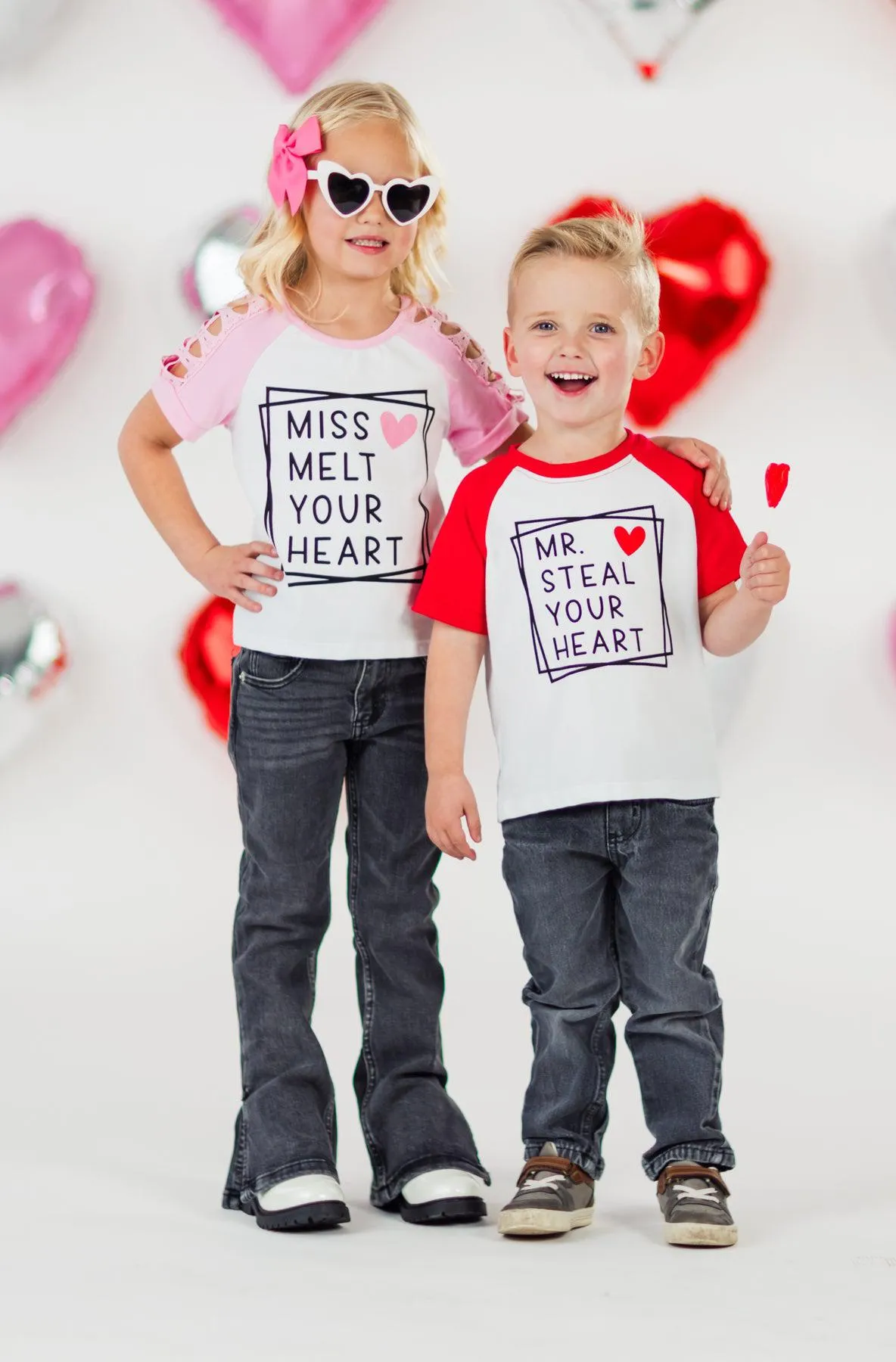 "Mr. Steal Your Heart & Miss Melt Your Heart" Top - Boy or Girl