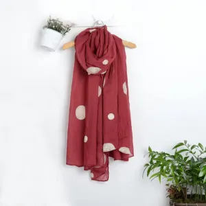 "The Moon Dots" Women's Long Scarf