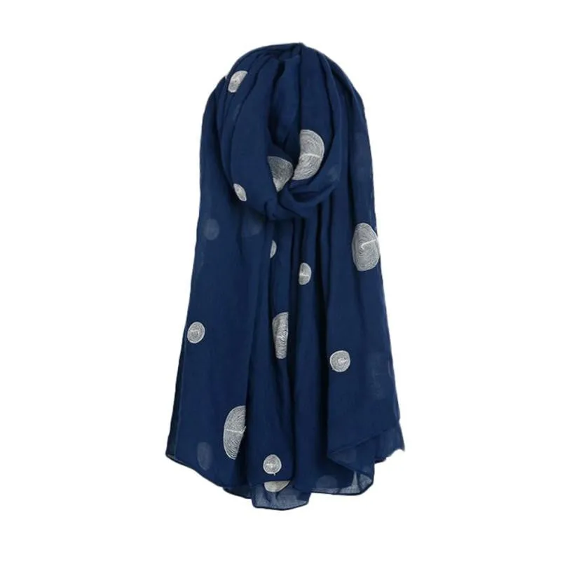 "The Moon Dots" Women's Long Scarf