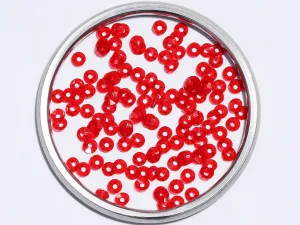 Red Transparent Centre Hole Bowl Plastic Sequins- 5 mm(Wholesale)