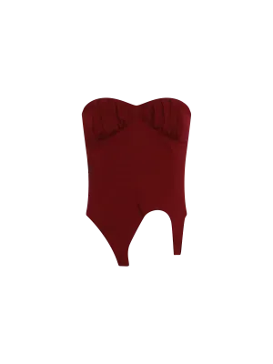 Rose Folded Layers Tube Top