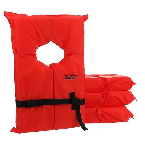 Seachoice Adult Life Jacket Type II 4-Pack w/Bag 50-85510 | 25