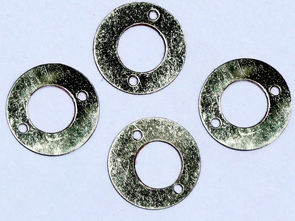 Silver Two Hole Ring Plastic Sequins- 14 mm(Wholesale)