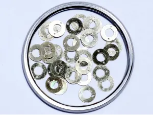 Silver Two Hole Ring Plastic Sequins- 14 mm(Wholesale)