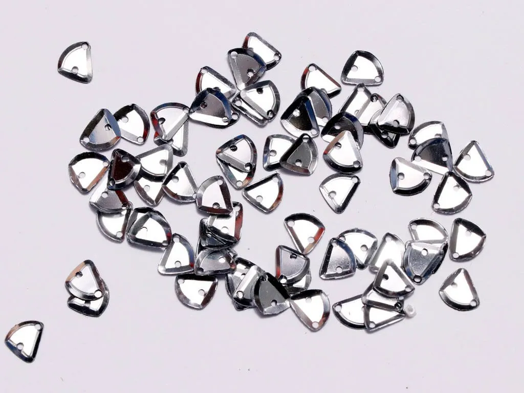 Silver Two Hole Uneven Plastic Sequins(Wholesale)