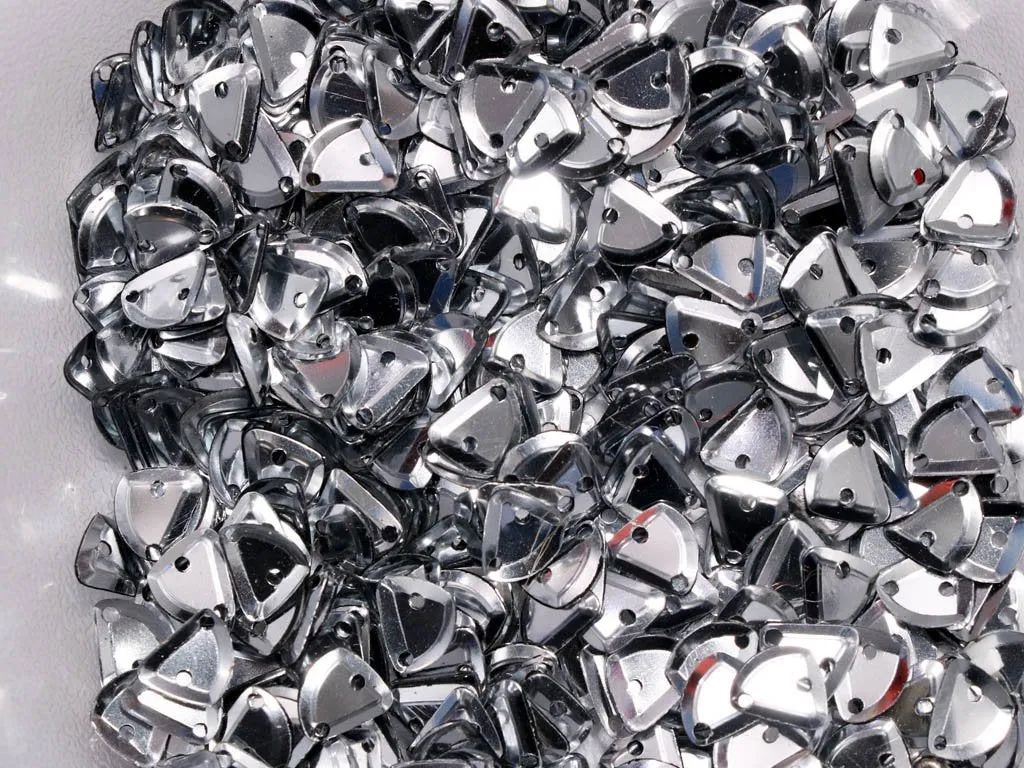 Silver Two Hole Uneven Plastic Sequins(Wholesale)