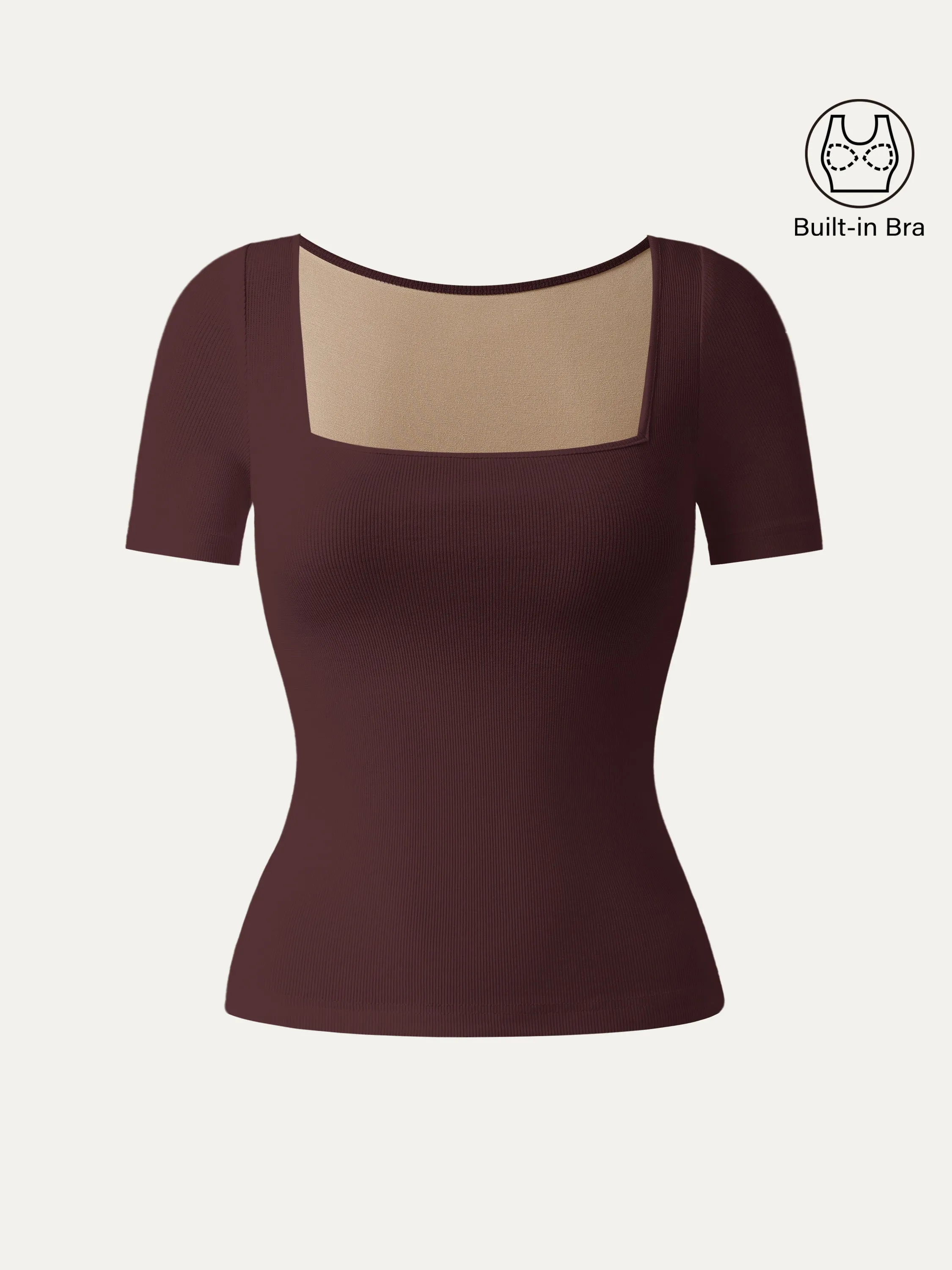 Square Neck Short Sleeve Cotton New Airy Brami