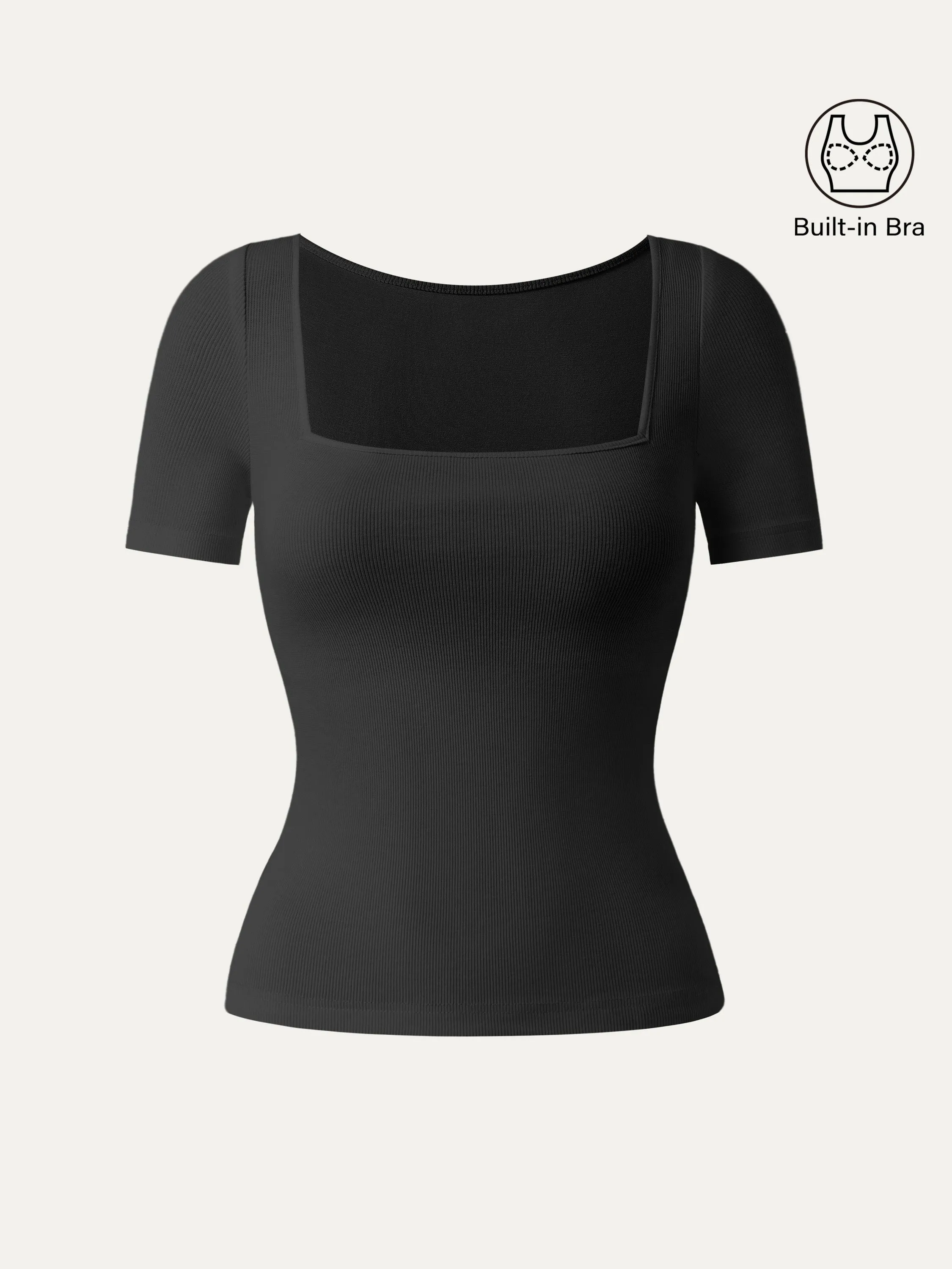 Square Neck Short Sleeve Cotton New Airy Brami