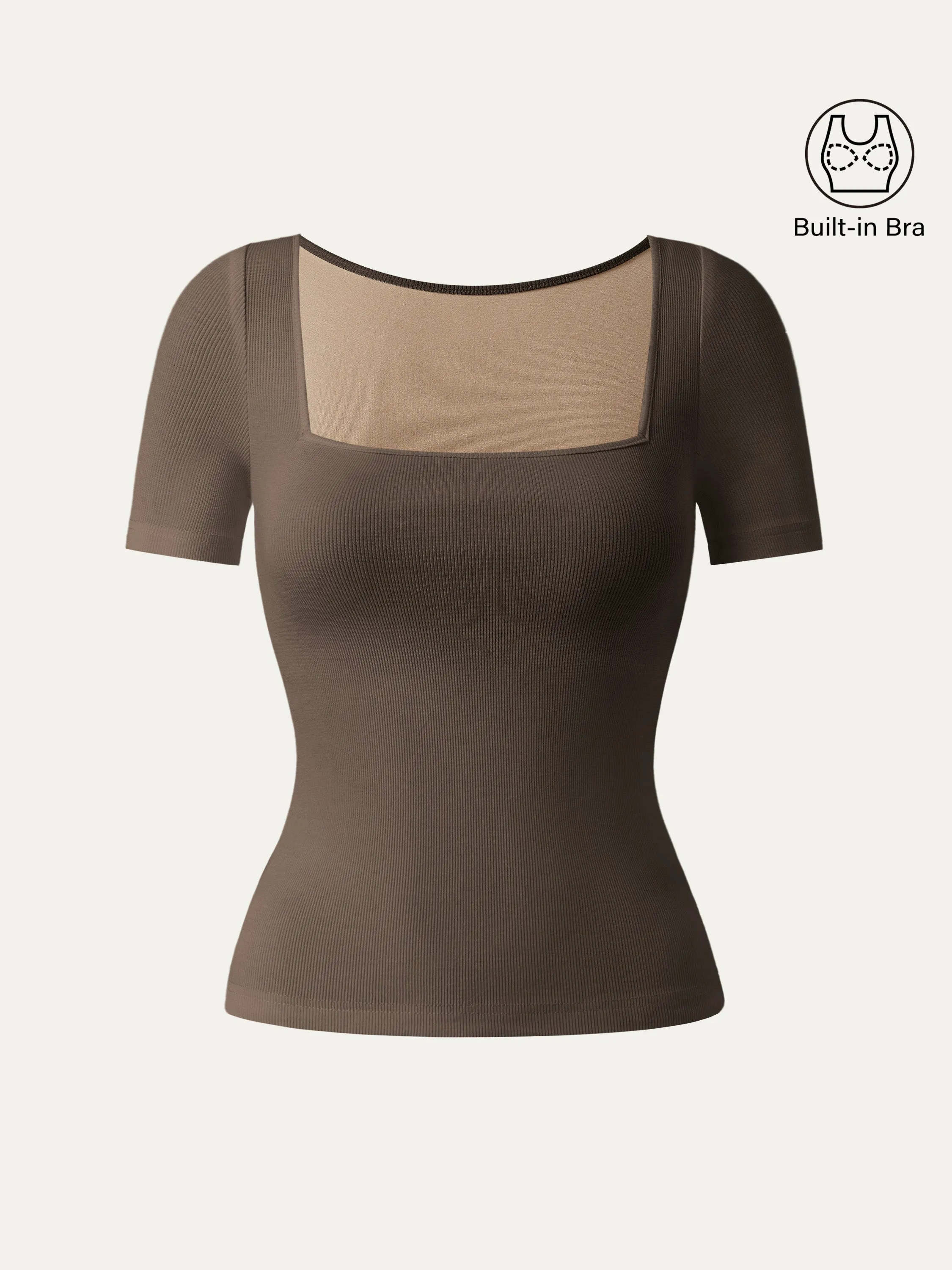Square Neck Short Sleeve Cotton New Airy Brami