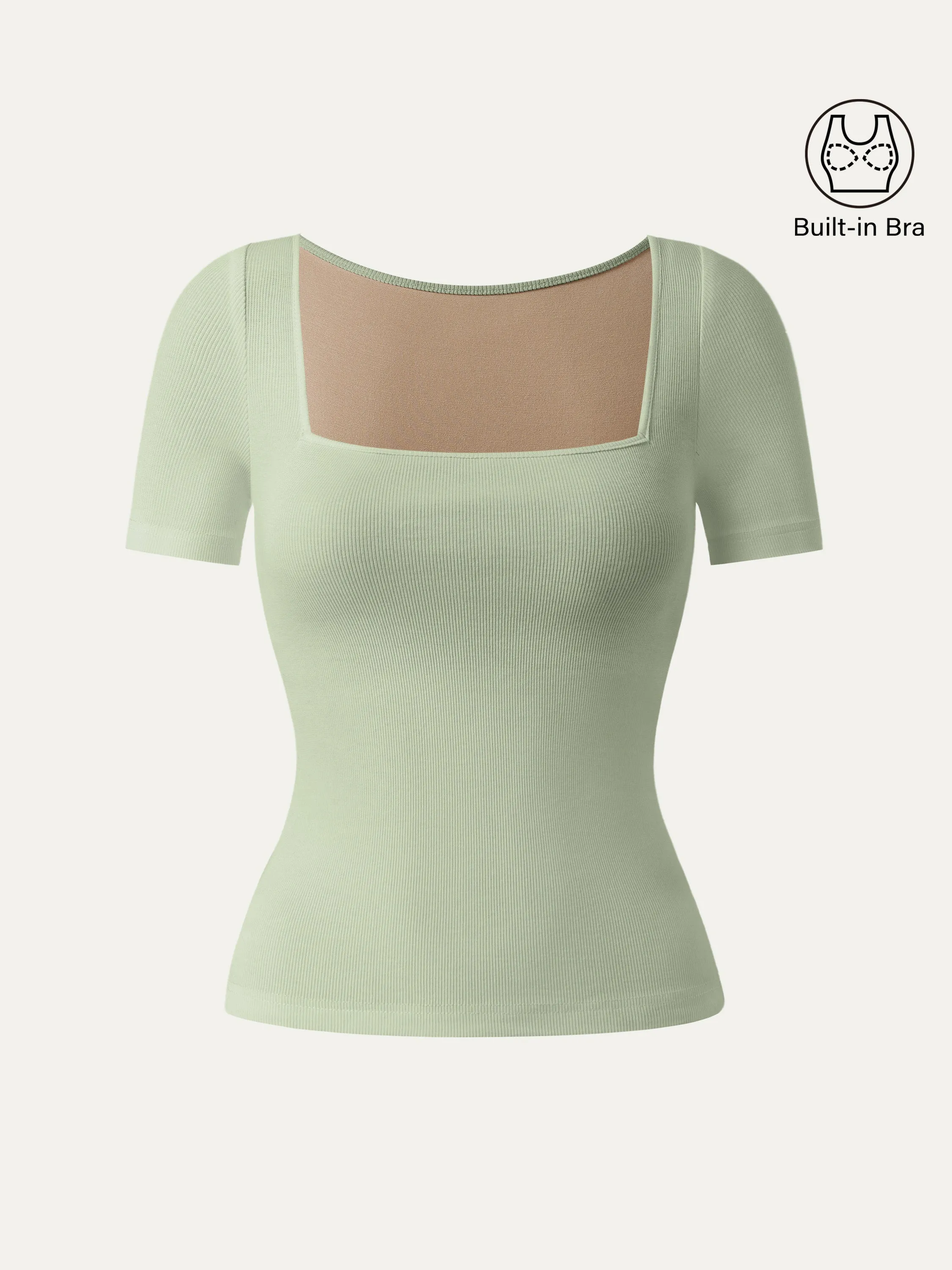 Square Neck Short Sleeve Cotton New Airy Brami