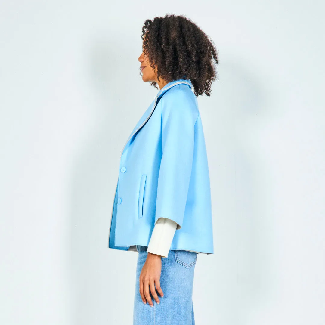 Tailored blazer with contrast piping wholesale