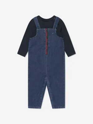 Tommy Hilfiger Baby Dungaree Set in Navy