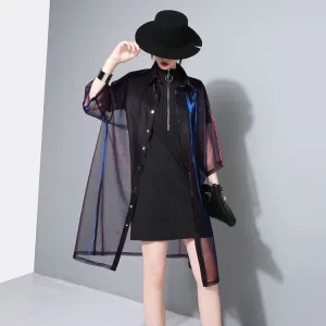 Transparent Holographic Maxishirt