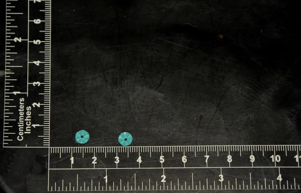 Turquoise Bowl Centre Hole Plastic Sequins(Wholesale)