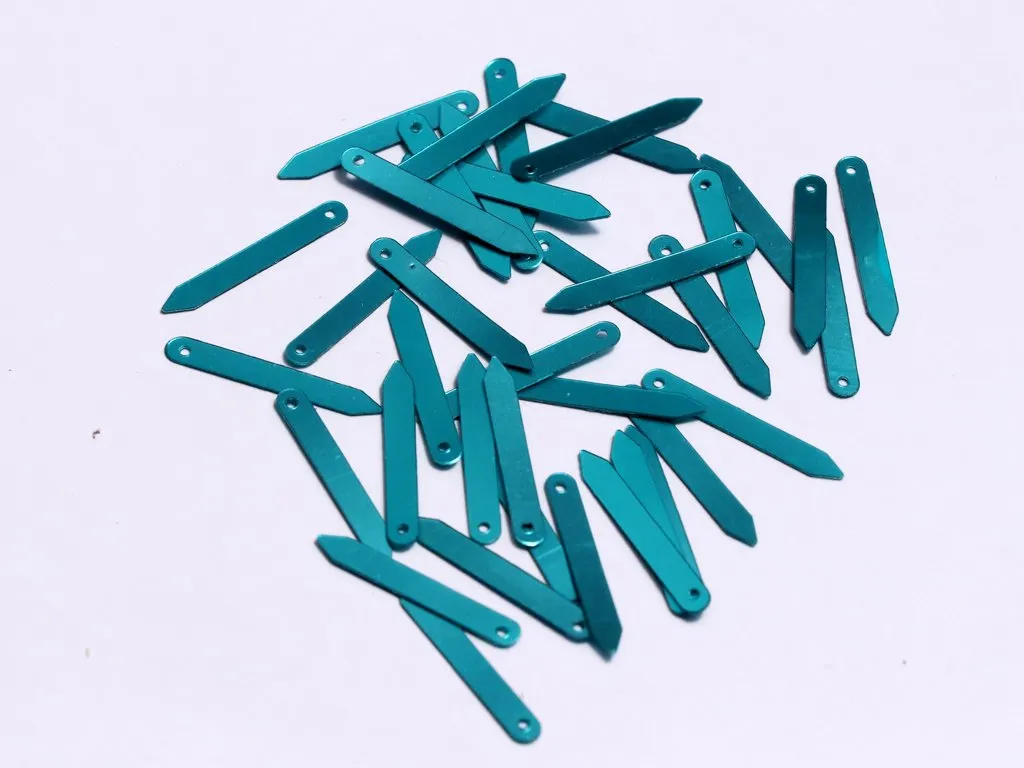Turquoise One Hole Arrow Plastic Sequins(Wholesale)