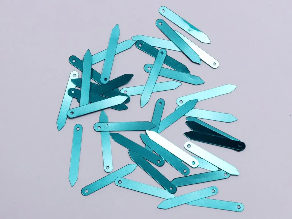 Turquoise One Hole Arrow Plastic Sequins(Wholesale)