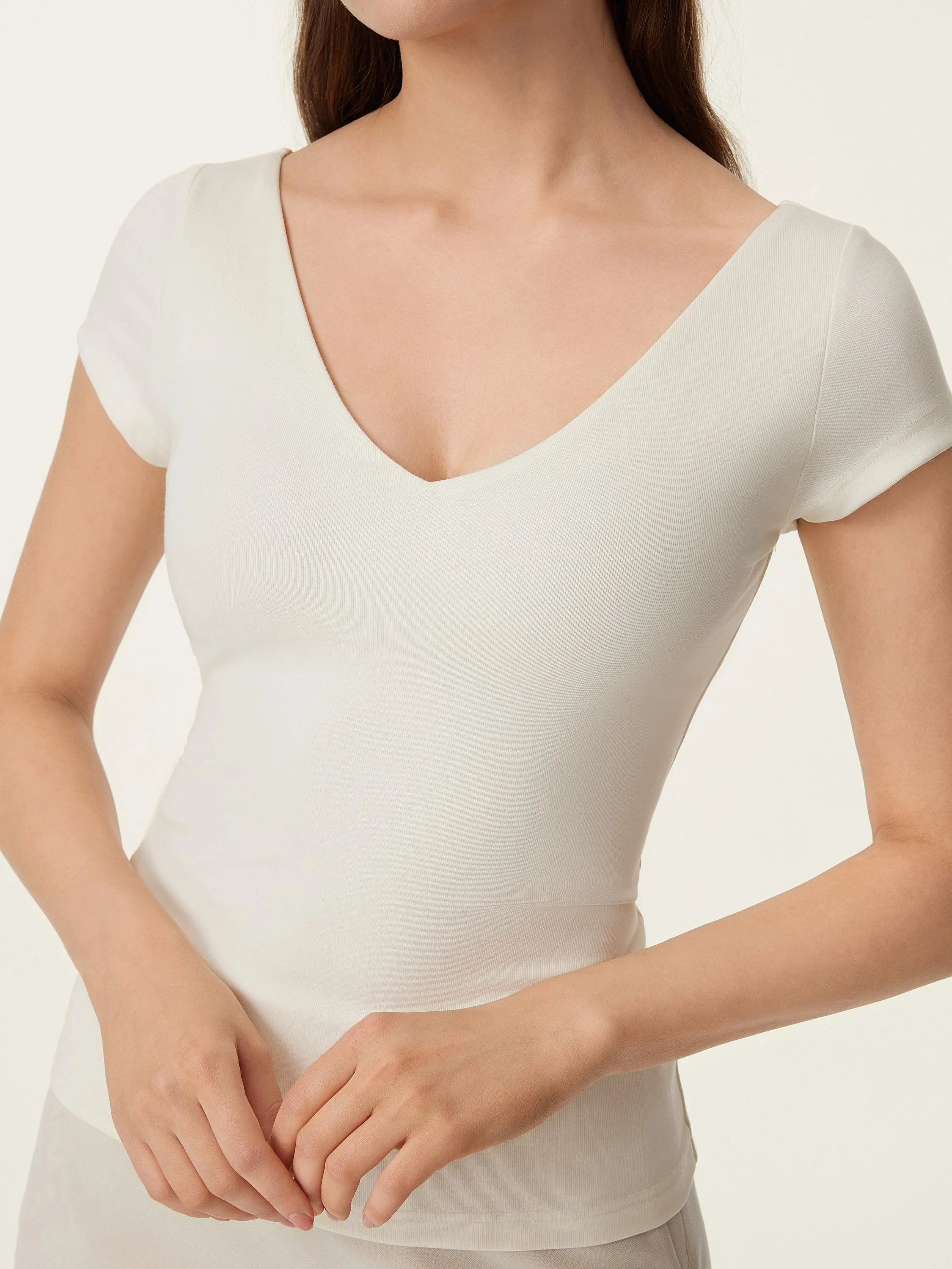 V-neck Short Sleeve New Airy Brami