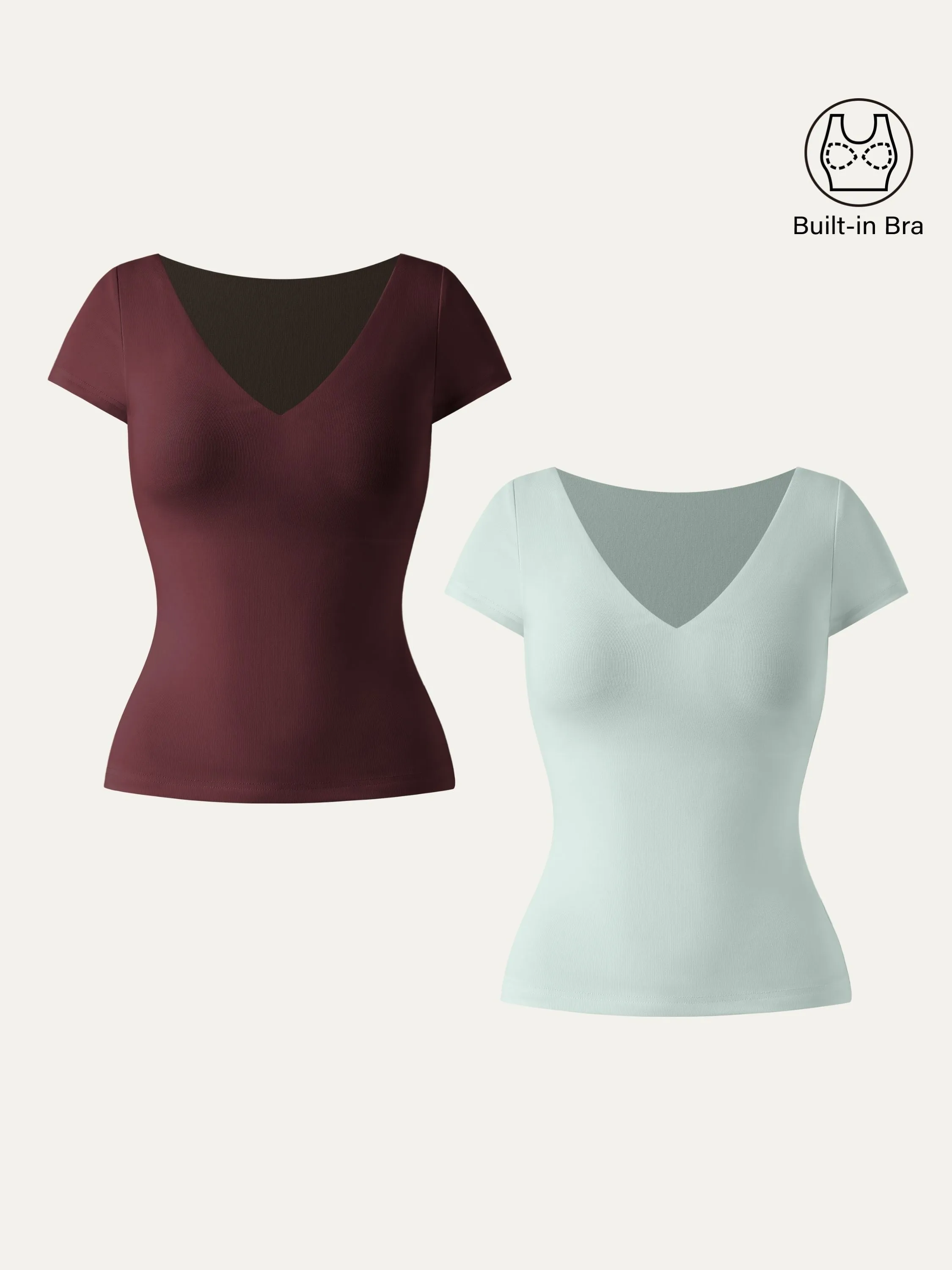 V-neck Short Sleeve New Airy Brami