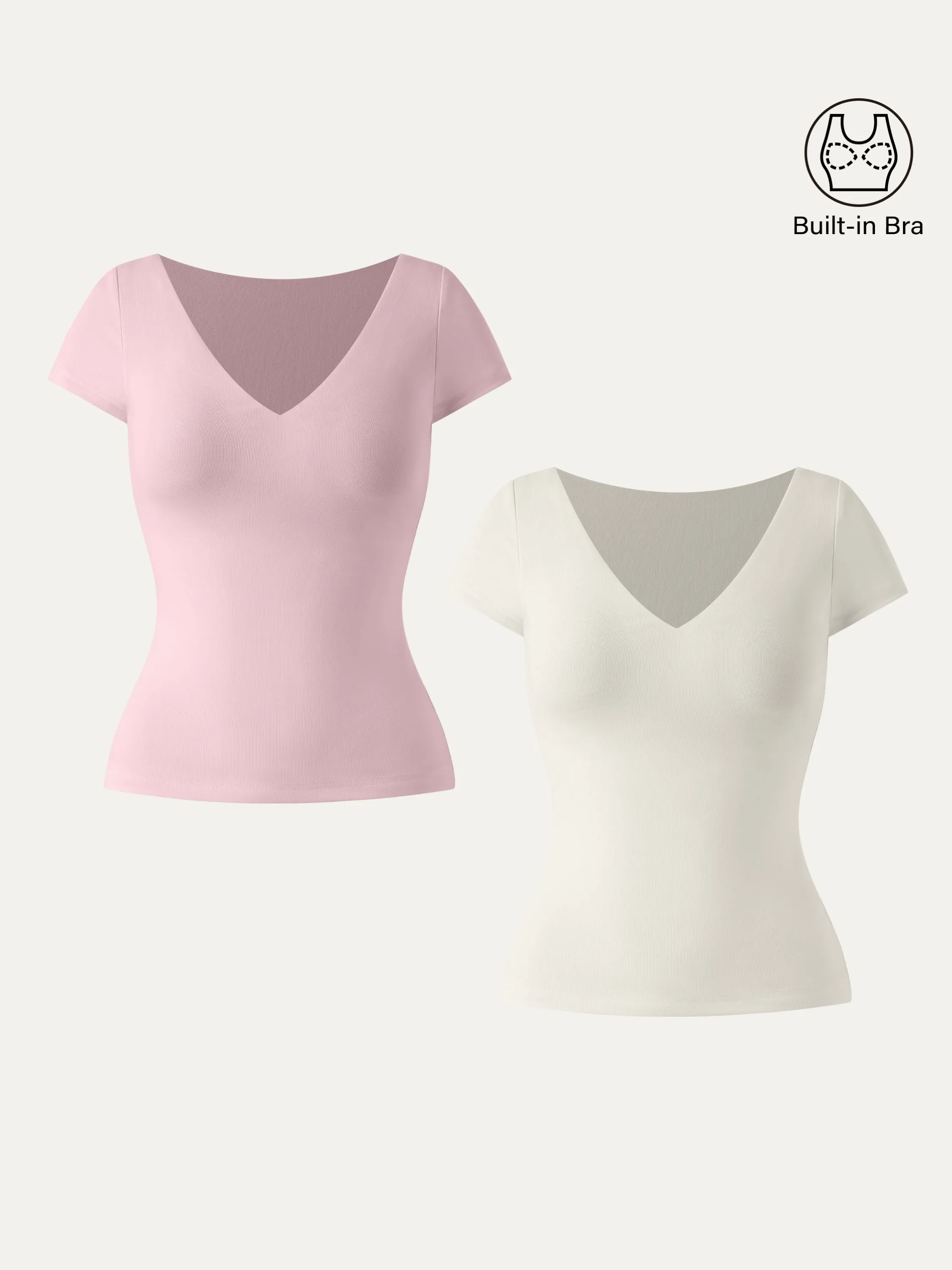 V-neck Short Sleeve New Airy Brami