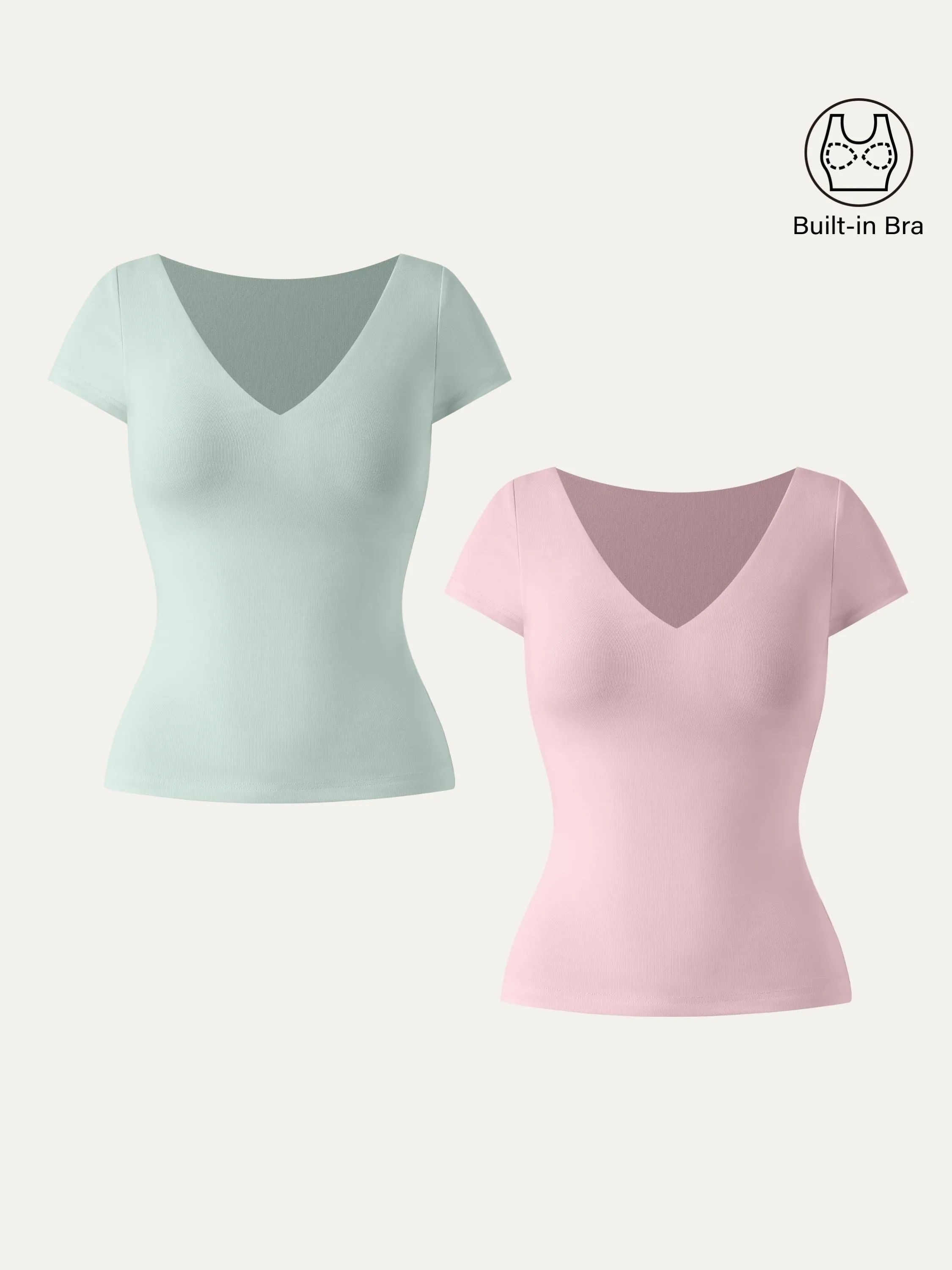 V-neck Short Sleeve New Airy Brami