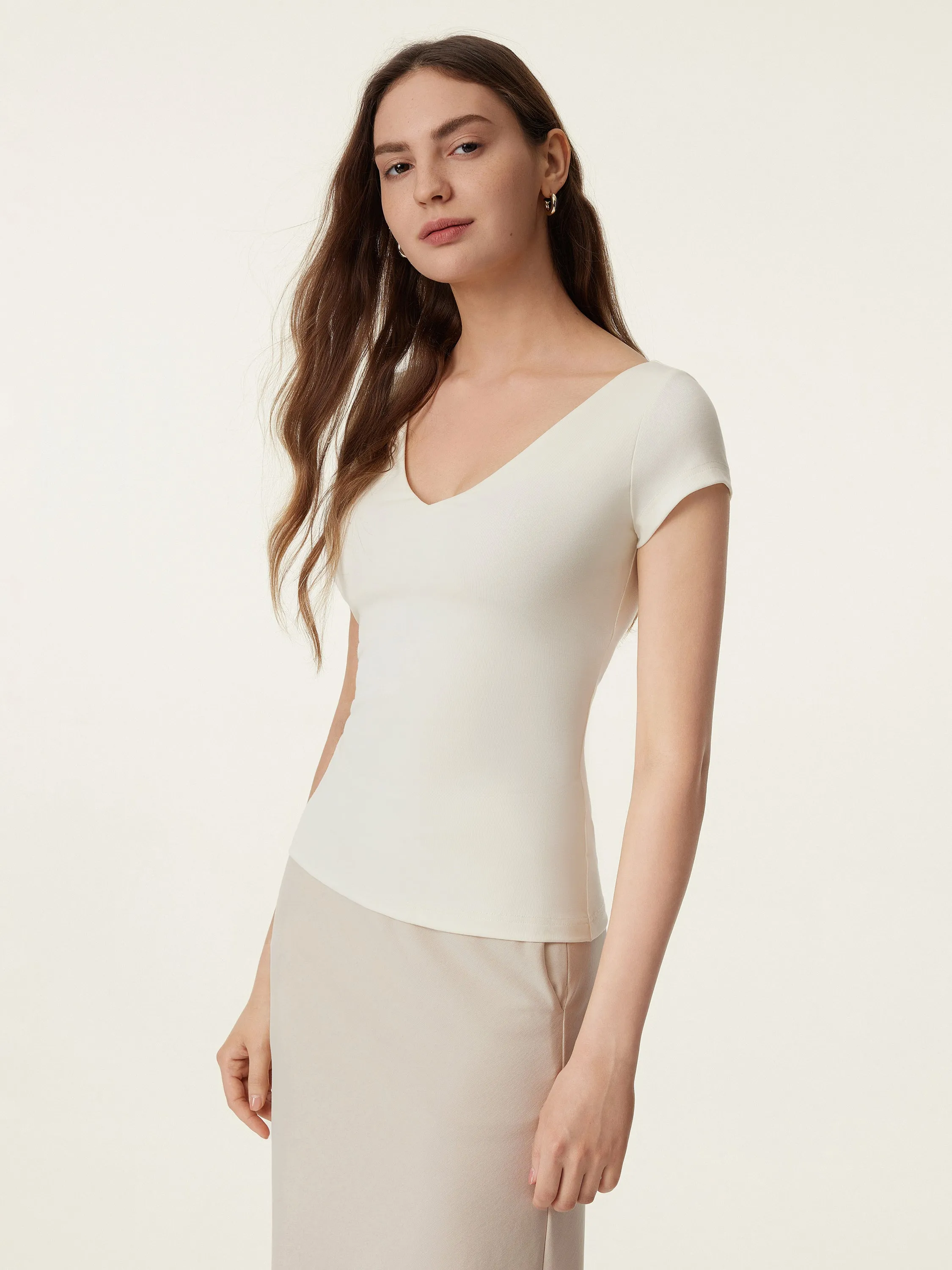 V-neck Short Sleeve New Airy Brami