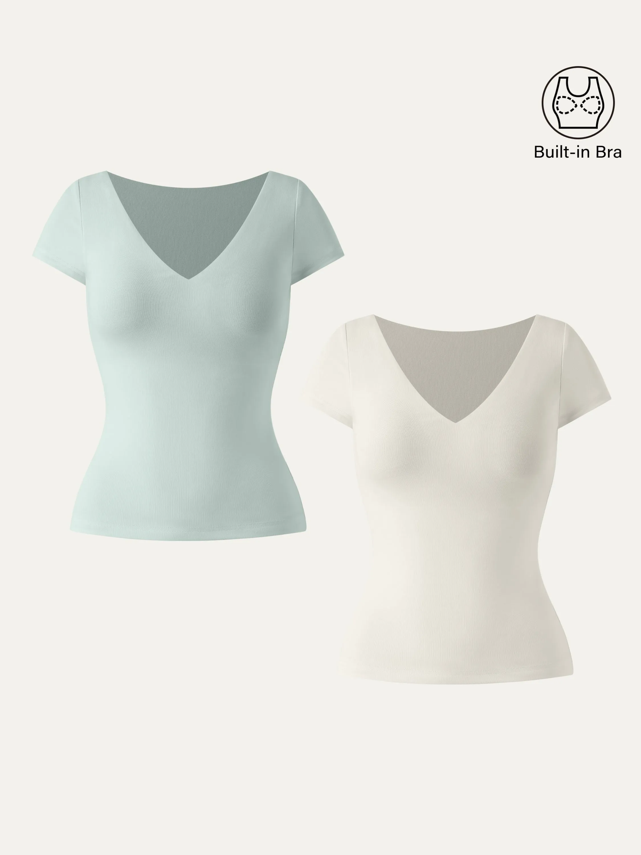 V-neck Short Sleeve New Airy Brami