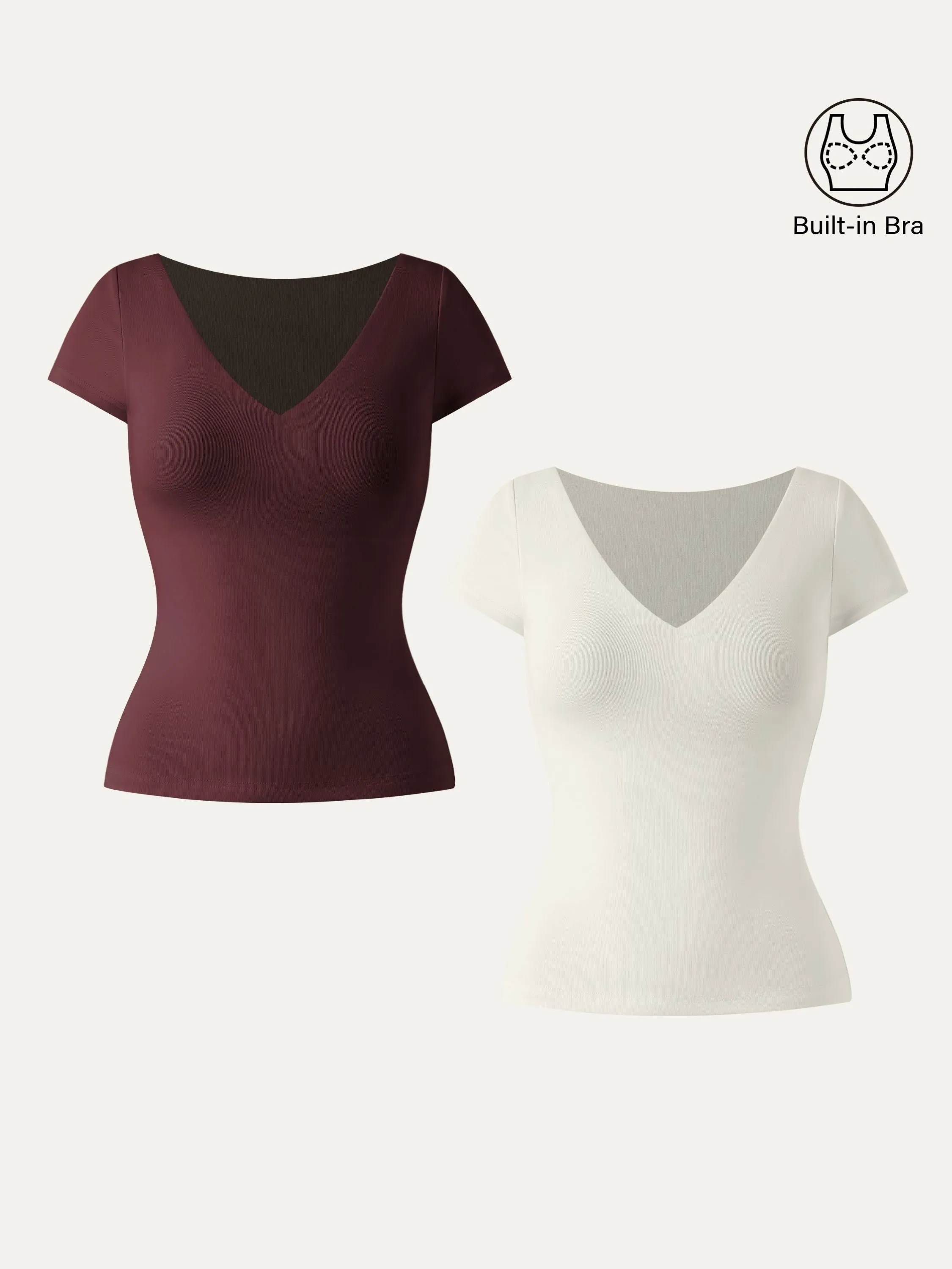 V-neck Short Sleeve New Airy Brami