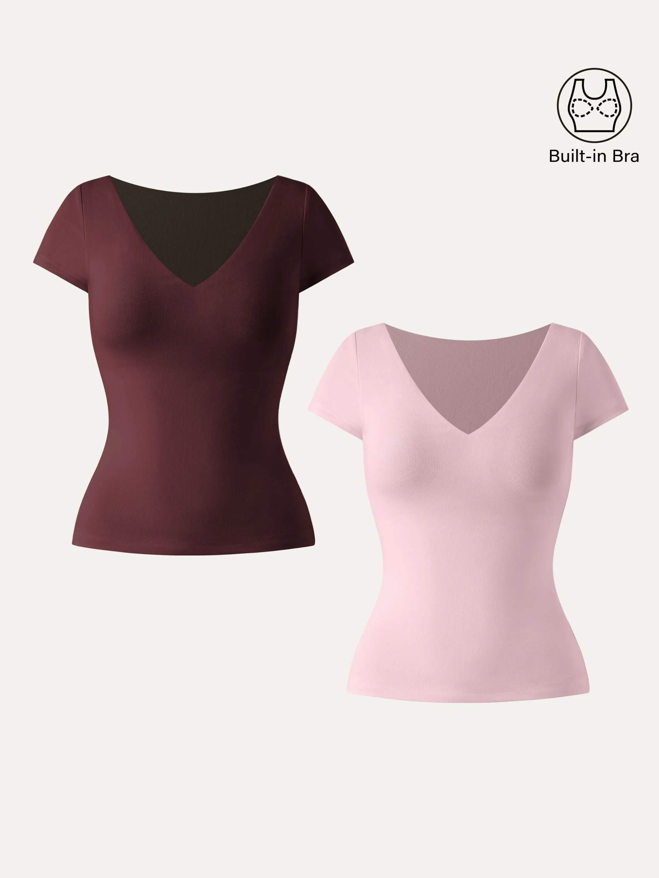 V-neck Short Sleeve New Airy Brami
