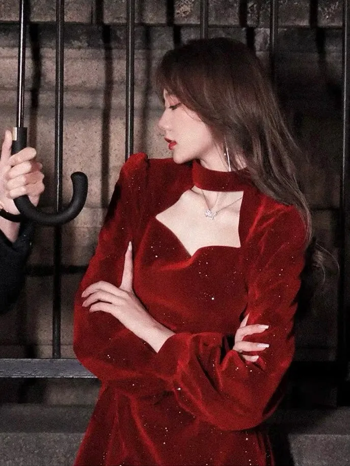 Velvet Bling-bling Dress