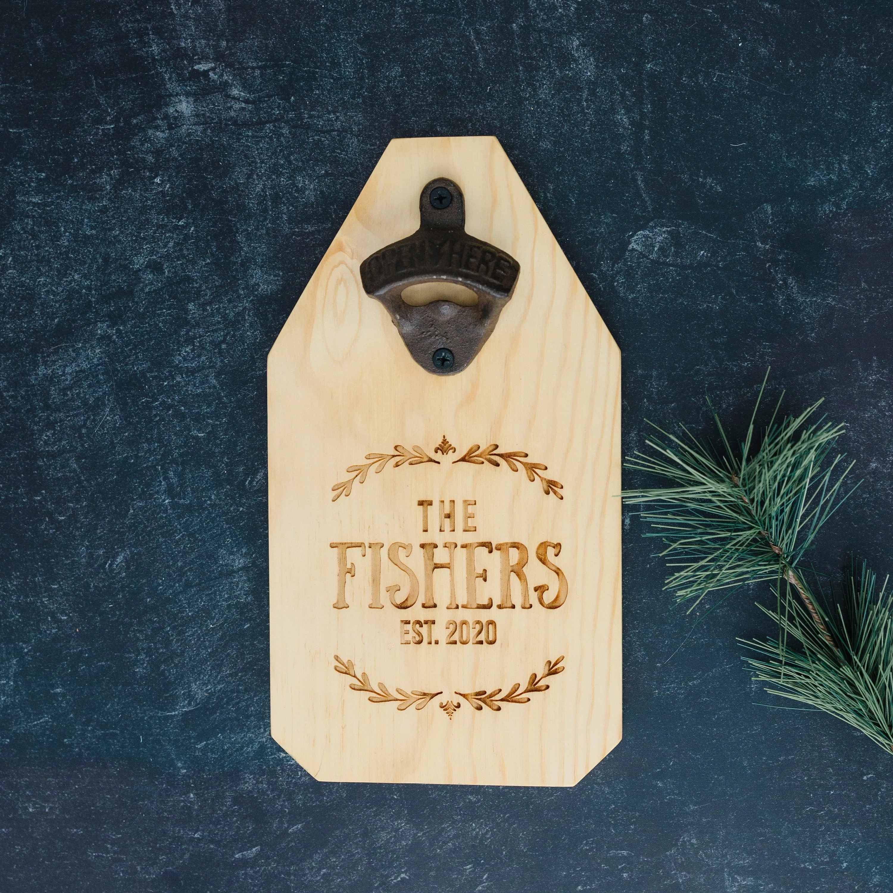 Wedding Gift, Personalized Beer Bottle Opener Wood Sign, Custom Wedding Gift for the Couple