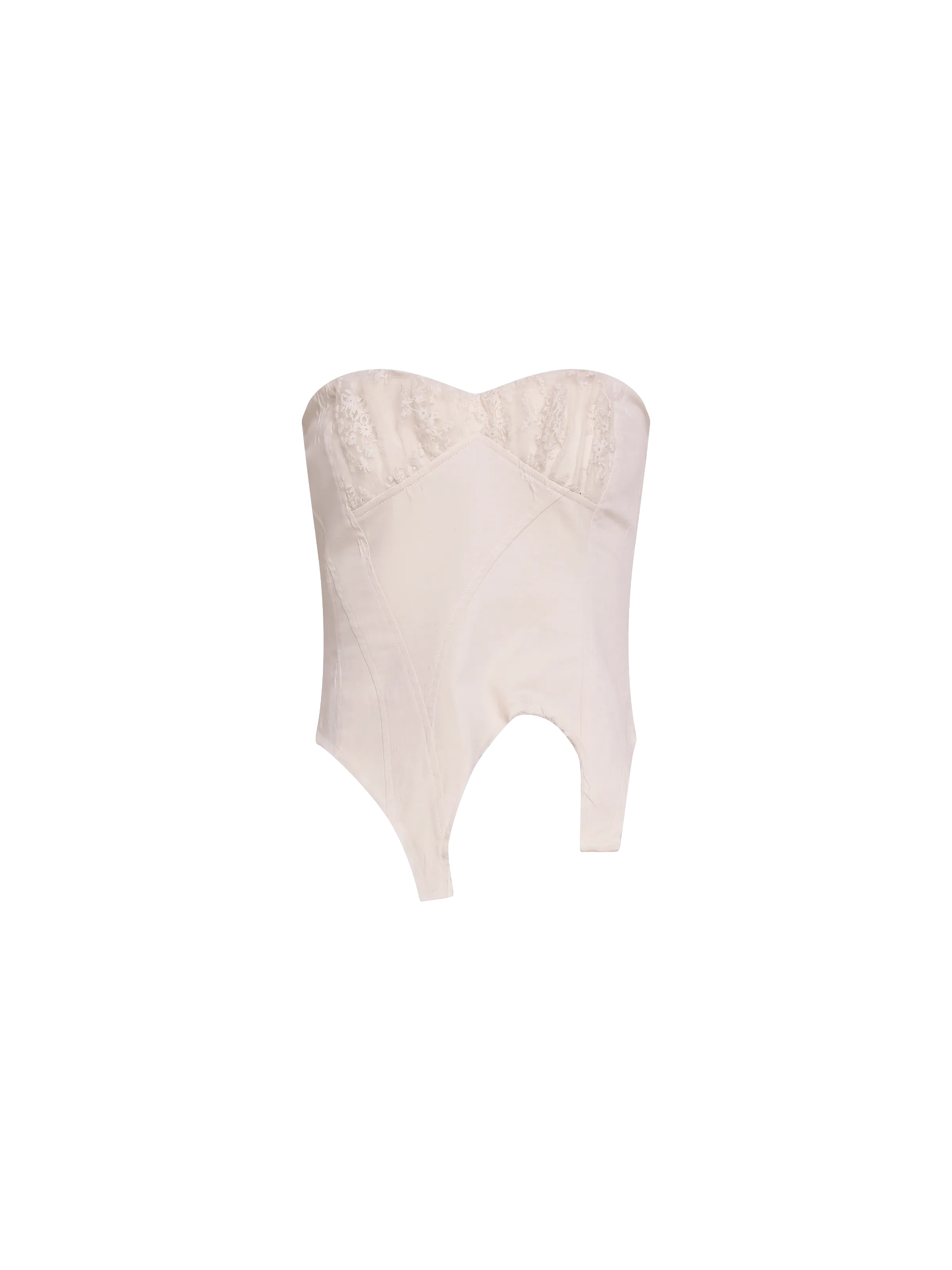 White Folded Layers Tube Top
